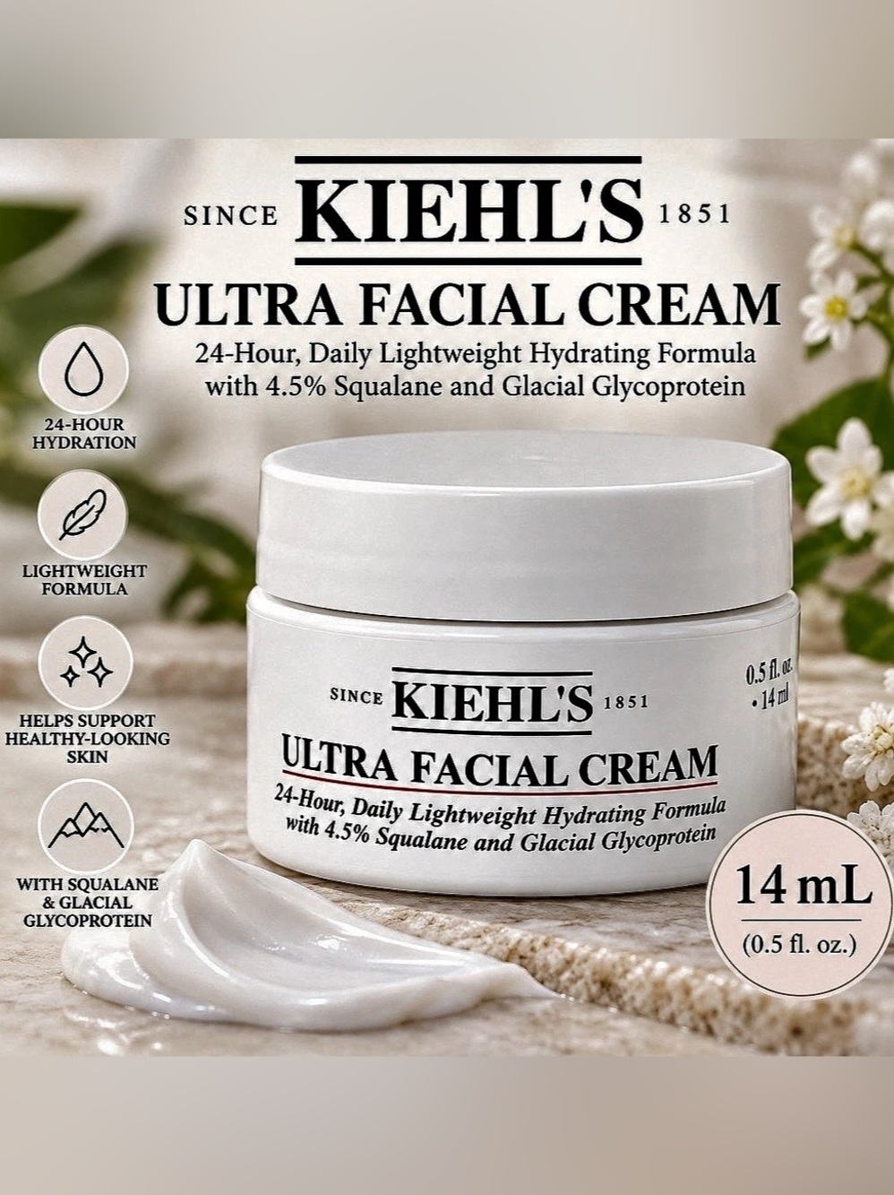 Kiehl's Ultra Facial Cream 14 mL Facial Moisturizer NWT